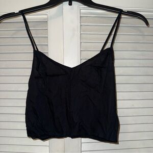 Hollister Black Spaghetti Strap Cropped tank top NWT